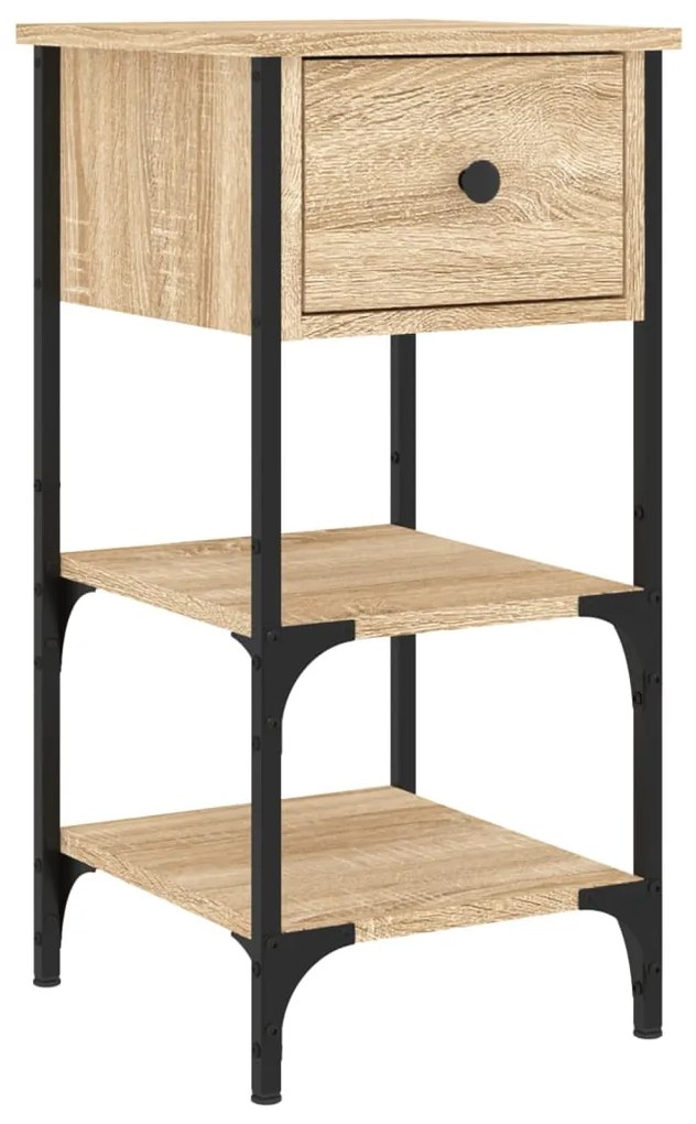 vidaXL Κομοδίνο Sonoma Δρυς 34 x 36 x 70 εκ. από Επεξεργασμένο Ξύλο
