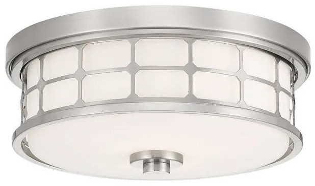 Πλαφονιέρα Φωτιστικό Μπάνιου 2xE27 IP44 Guardian Elstead Lighting-QZ-GUARDIAN-F-BN-Νίκελ Ματ QZ-GUARDIAN-F-BN