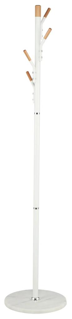 Καλόγερος ORTA Λευκό/Φυσικό Μέταλλο/Μάρμαρο 37x37x173.5cm - Μέταλλο - 14620041