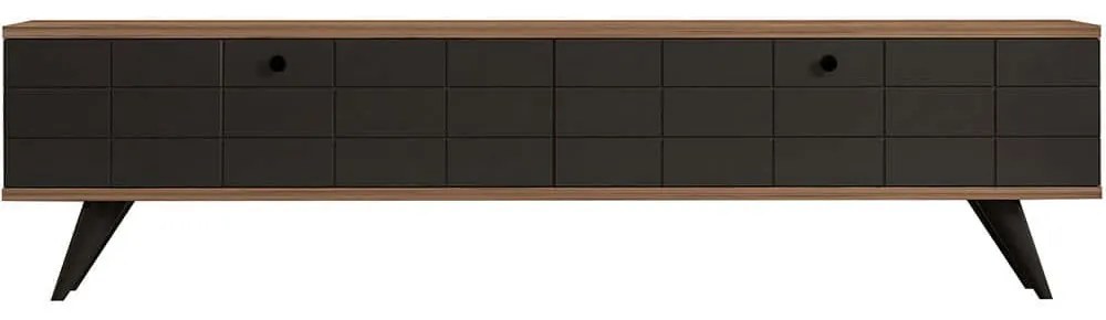 Έπιπλο Τηλεόρασης Alberi 835PUQ4520 160x25x35cm Anthracite-Pine