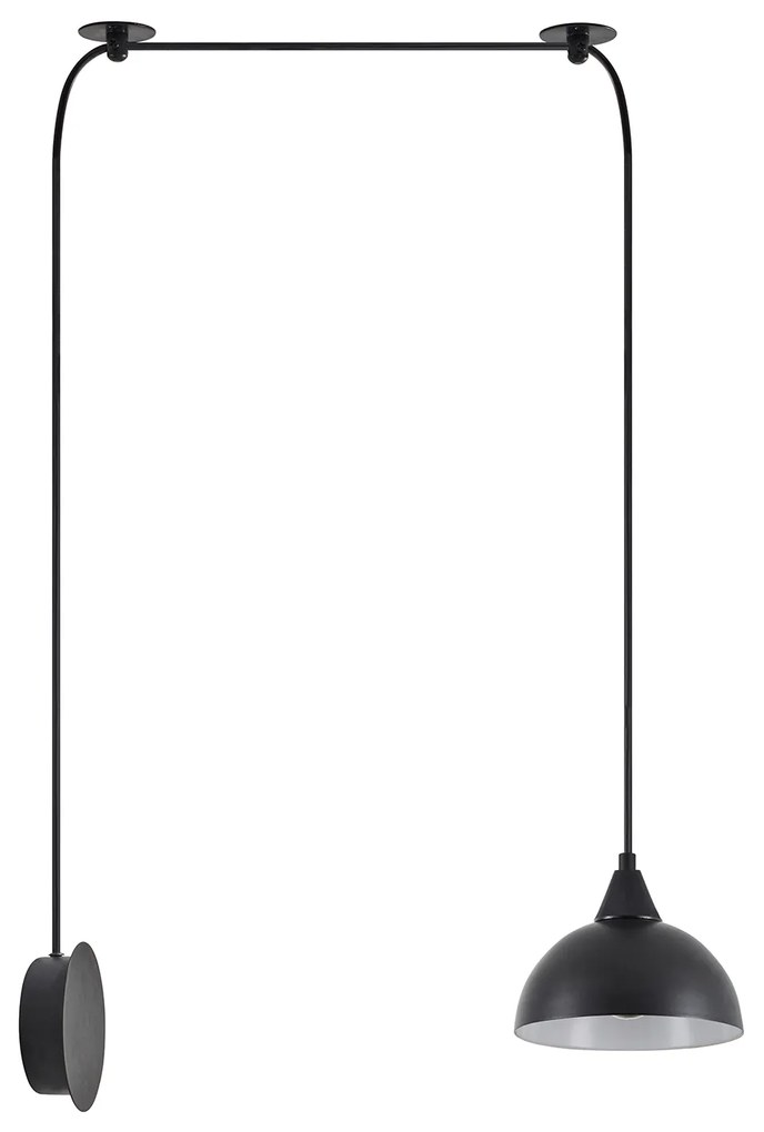 Φωτιστικό Οροφής SE21-BL-B10-BL1W-MS3 ADEPT PENDANT Black Metal Shade+ - 51W - 100W - 77-9051