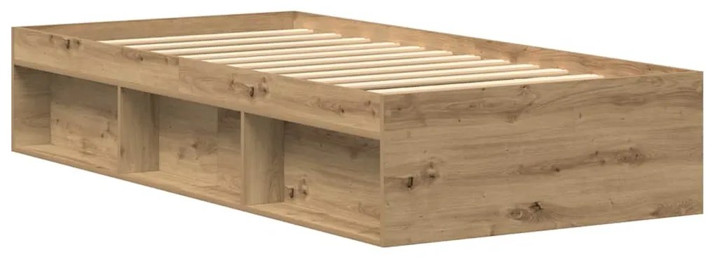 vidaXL Πλαίσιο κρεβατιού χωρίς στρώμα 75x190 εκ. Επεξεργασμένο Ξύλο
