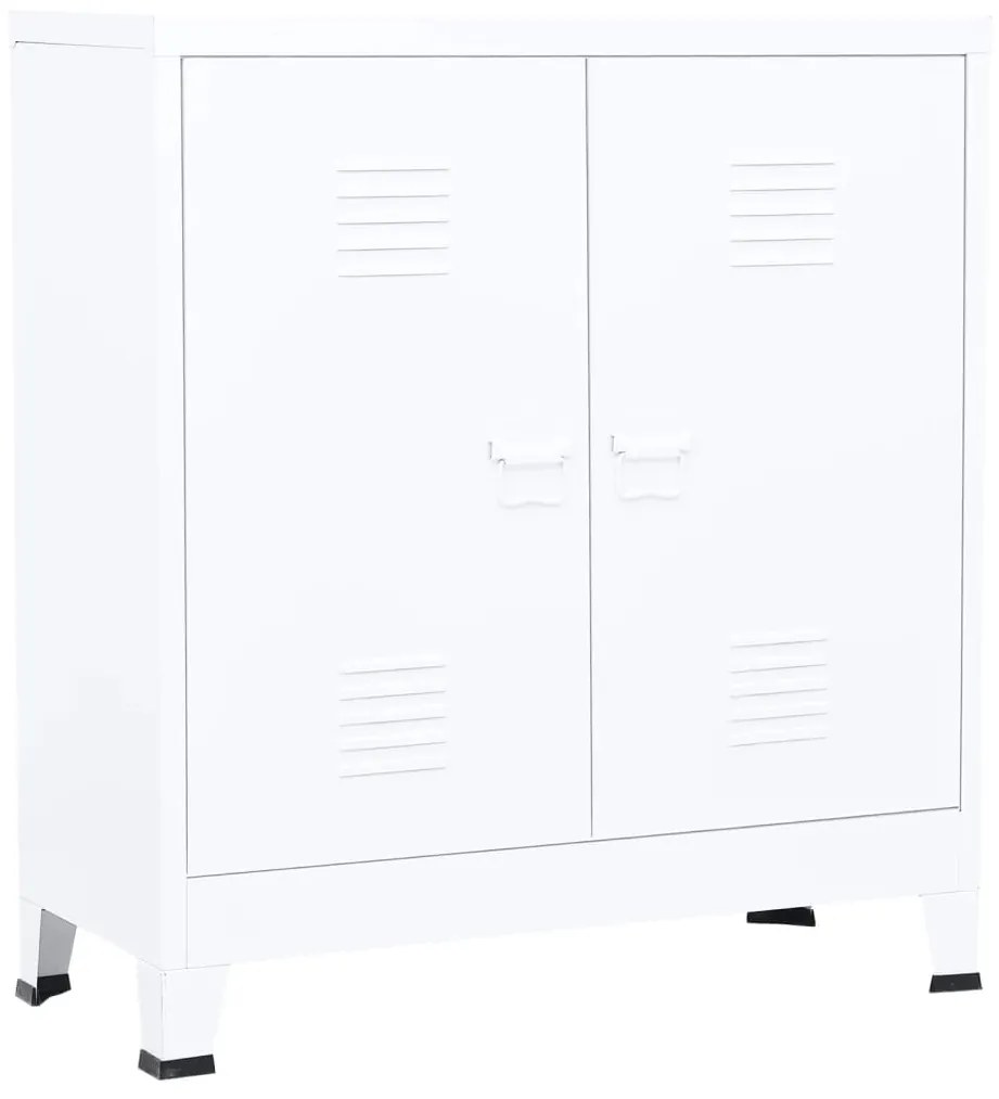 vidaXL Αρχειοθήκη Βιομηχανικού Στιλ Λευκή 90 x 40 x 100 εκ. Ατσάλινη