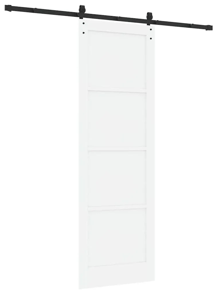 vidaXL Συρόμενη Πόρτα Λευκό και μαύρο 78 x 232 cm