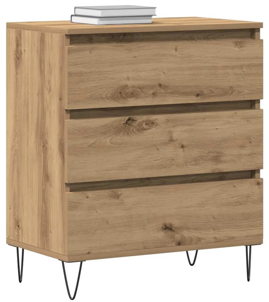 vidaXL Πλαϊνό γραφείο artisan δρυς 60 x 35 x 70 cm Επεξεργασμένο ξύλο