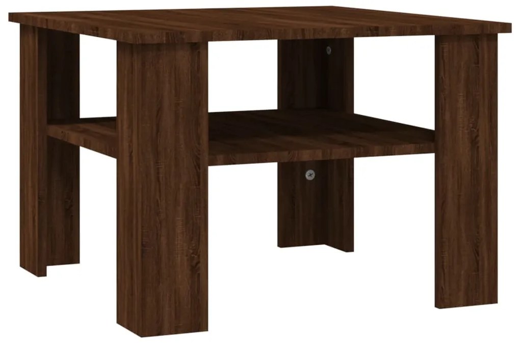 vidaXL Τραπεζάκι Σαλονιού Καφέ Δρυς 60x60x42 εκ. Επεξεργασμένο Ξύλο