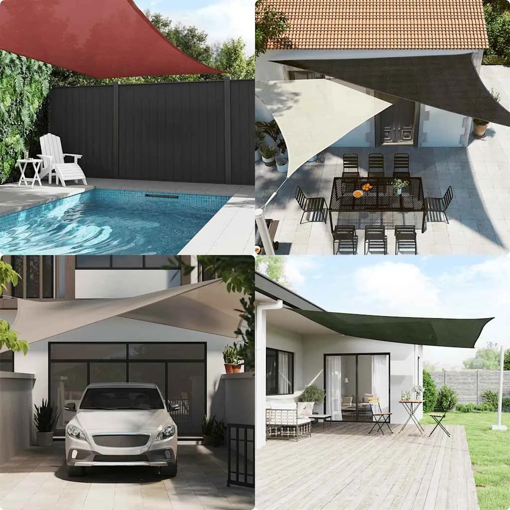 vidaXL Πανί Σκίασης Taupe 5 x 7 x 7 μ. από HDPE 160 γρ./μ²