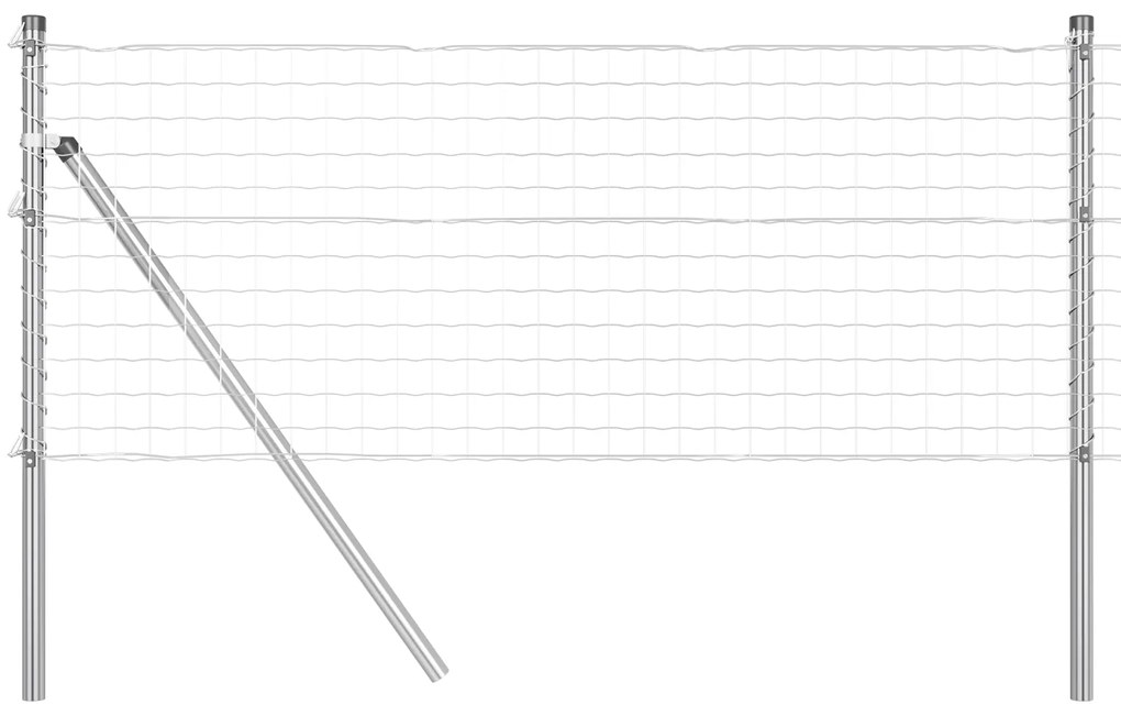 vidaXL Euro Fence με 7 Πόρους 0.8x10 μ Γαλβανισμένος Χάλυβας