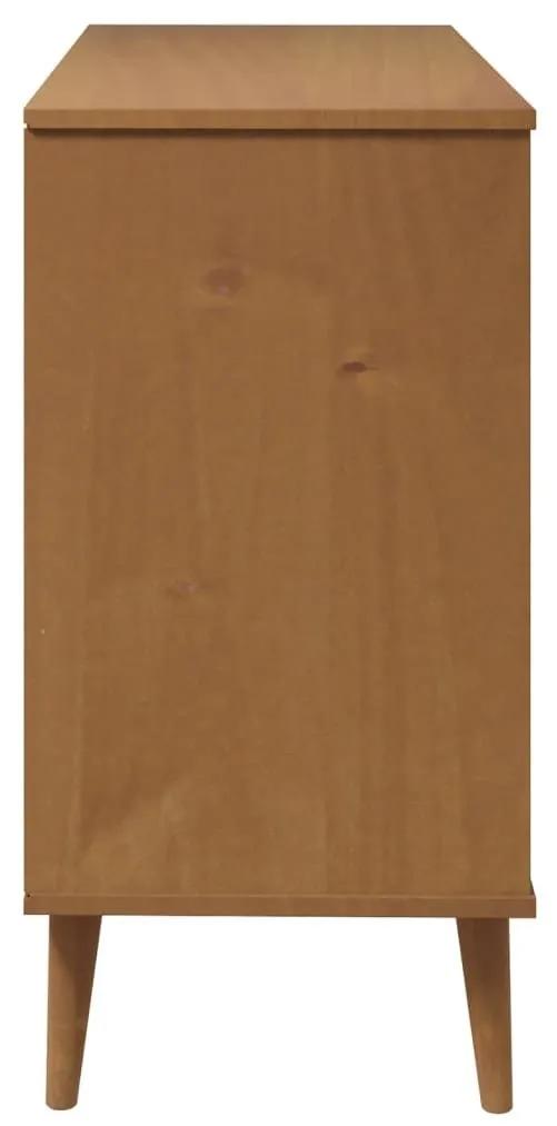 Συρταριέρα MOLDE Καφέ 113 x 40 x 80 εκ. από Μασίφ Ξύλο Πεύκου - Καφέ