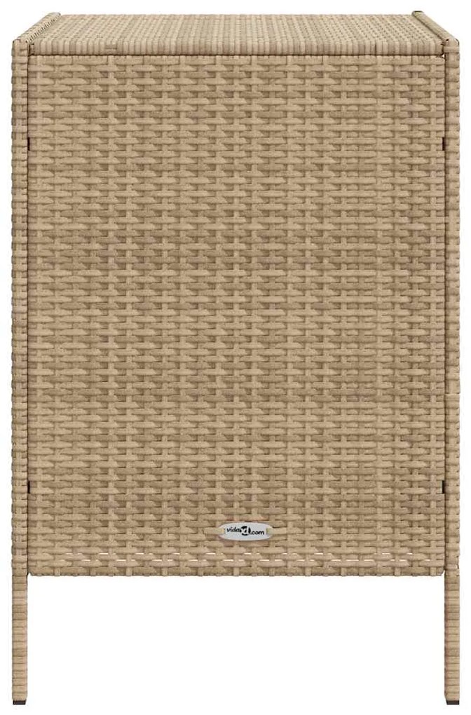 vidaXL Ντουλάπι Αποθήκευσης Κήπου Beige 55x59x80 εκ. Συνθετικό Ρατάν