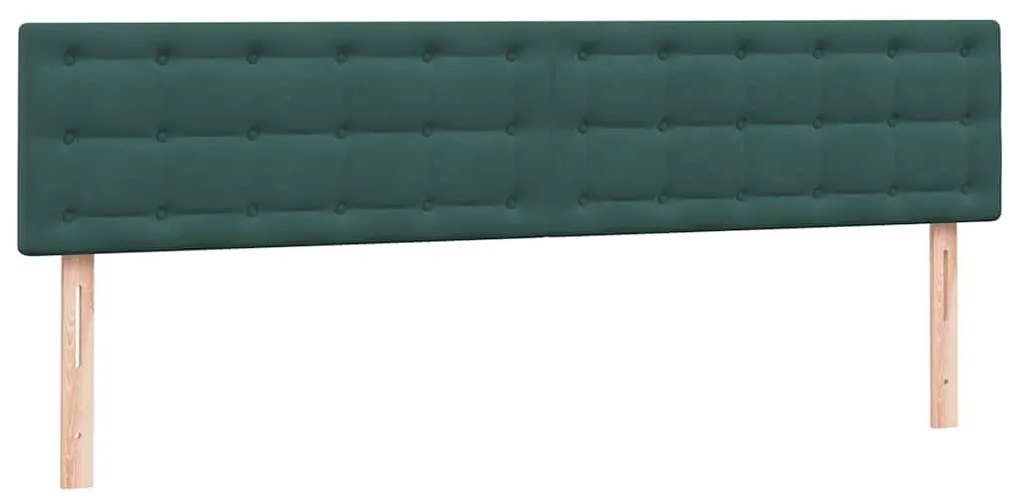 Κρεβάτι Boxspring με Στρώμα Σκούρο Πράσινο 180x210εκ. Βελούδινο - Πράσινο