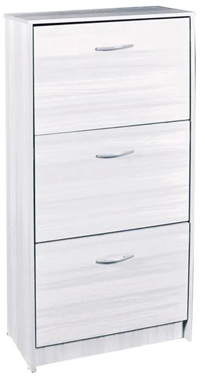 WOODWELL Ε839,3Παπουτσοθήκη Απόχρωση Άσπρο 53x24x113cm Ε839,3