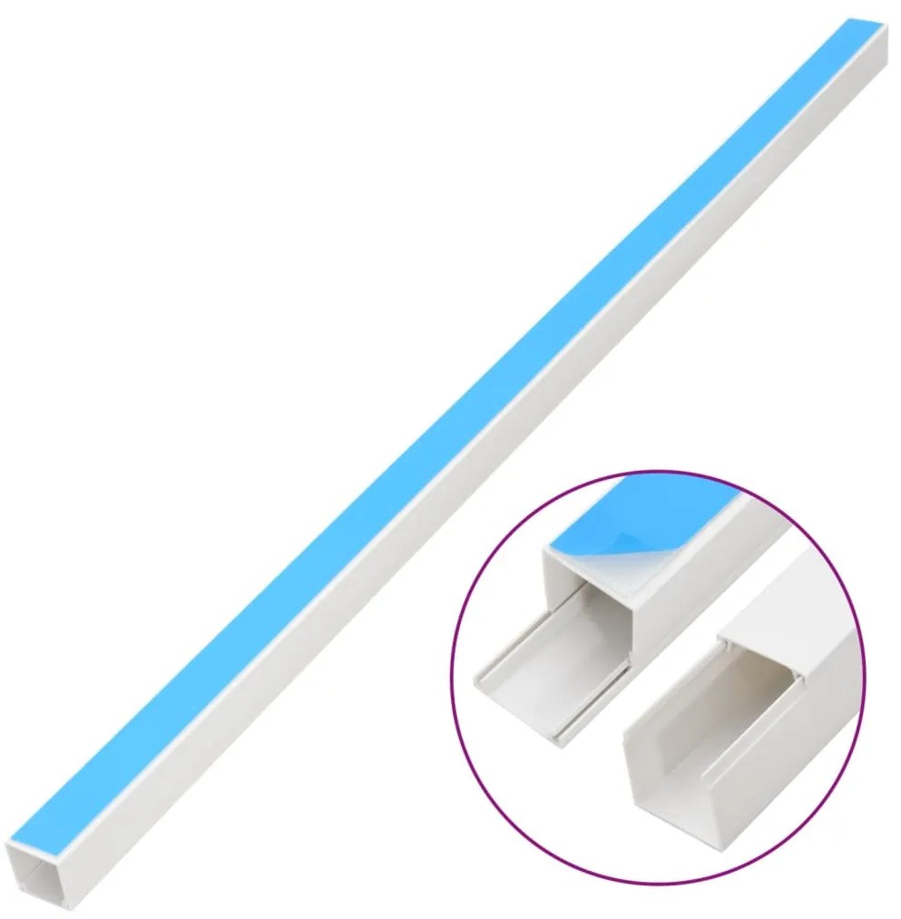 vidaXL Κανάλι Καλωδίων Αυτοκόλλητο 40 x 25 χιλ. 10 μ. από PVC