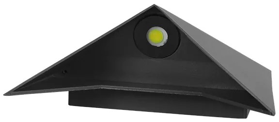 GloboStar 96509 LED Φωτιστικό Τοίχου Απλίκα STEALTH Αρχιτεκτονικού Φωτισμού Γκρι Αδιάβροχο IP65 10 Watt CREE 1200lm 60° 230V Ψυχρό Λευκό Μ17 x Π7.5 x Υ17cm - 96509