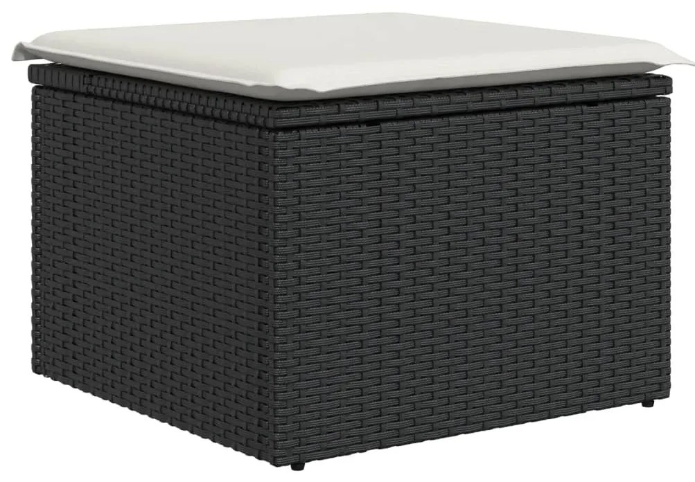 vidaXL Σαλόνι Κήπου 13 τεμ. Μαύρο από Συνθ. Ρατάν με Μαξιλάρια