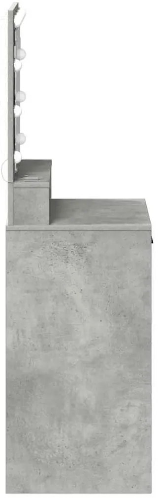 vidaXL Κομοδίνο Γκρι σκυροδέματος 50 x 41 x 135 εκ Επεξεργασμένο ξύλο
