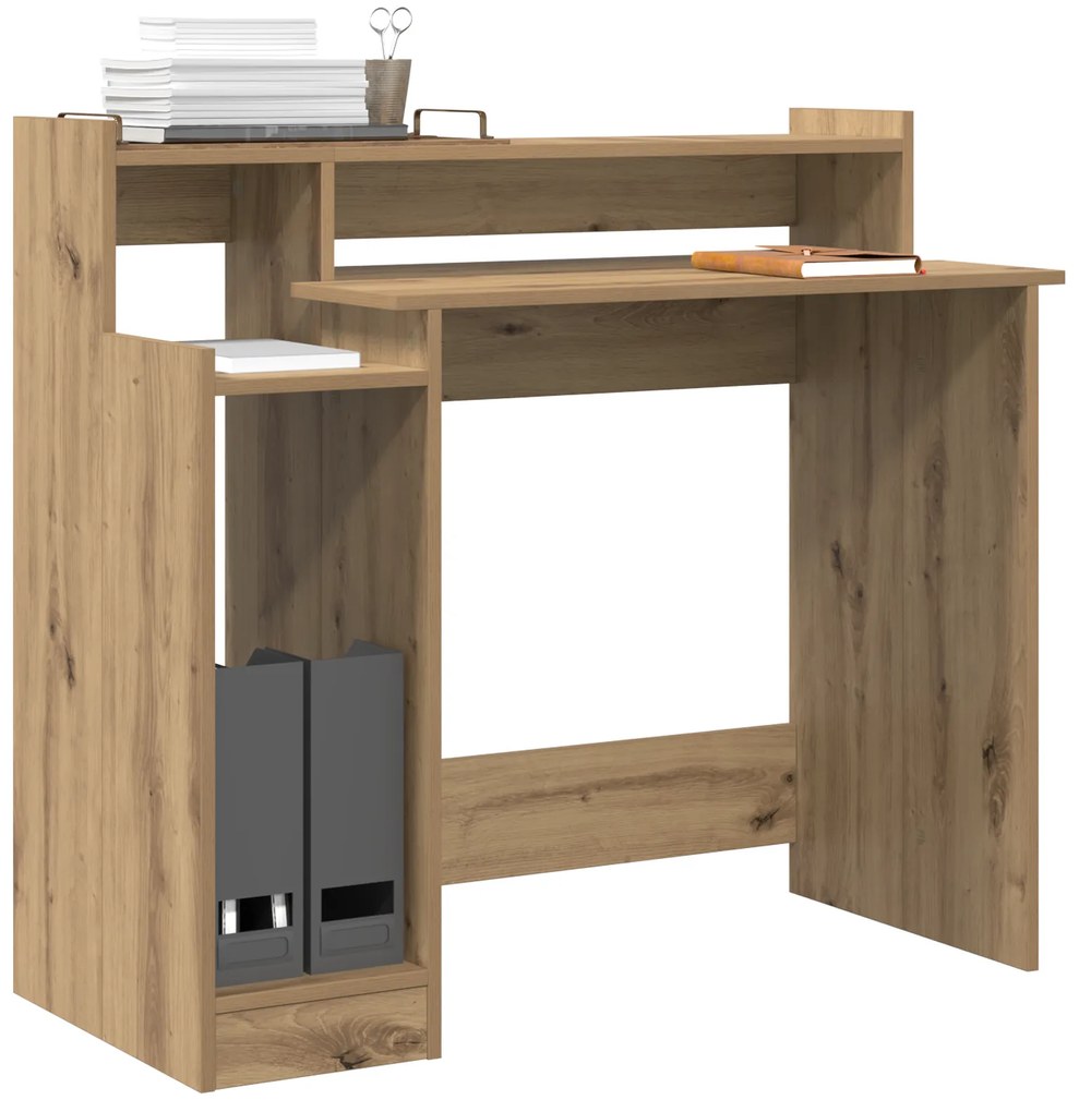 vidaXL Γραφείο artisan δρυς 97 x 45 x 90 εκ. Επεξεργασμένο ξύλο