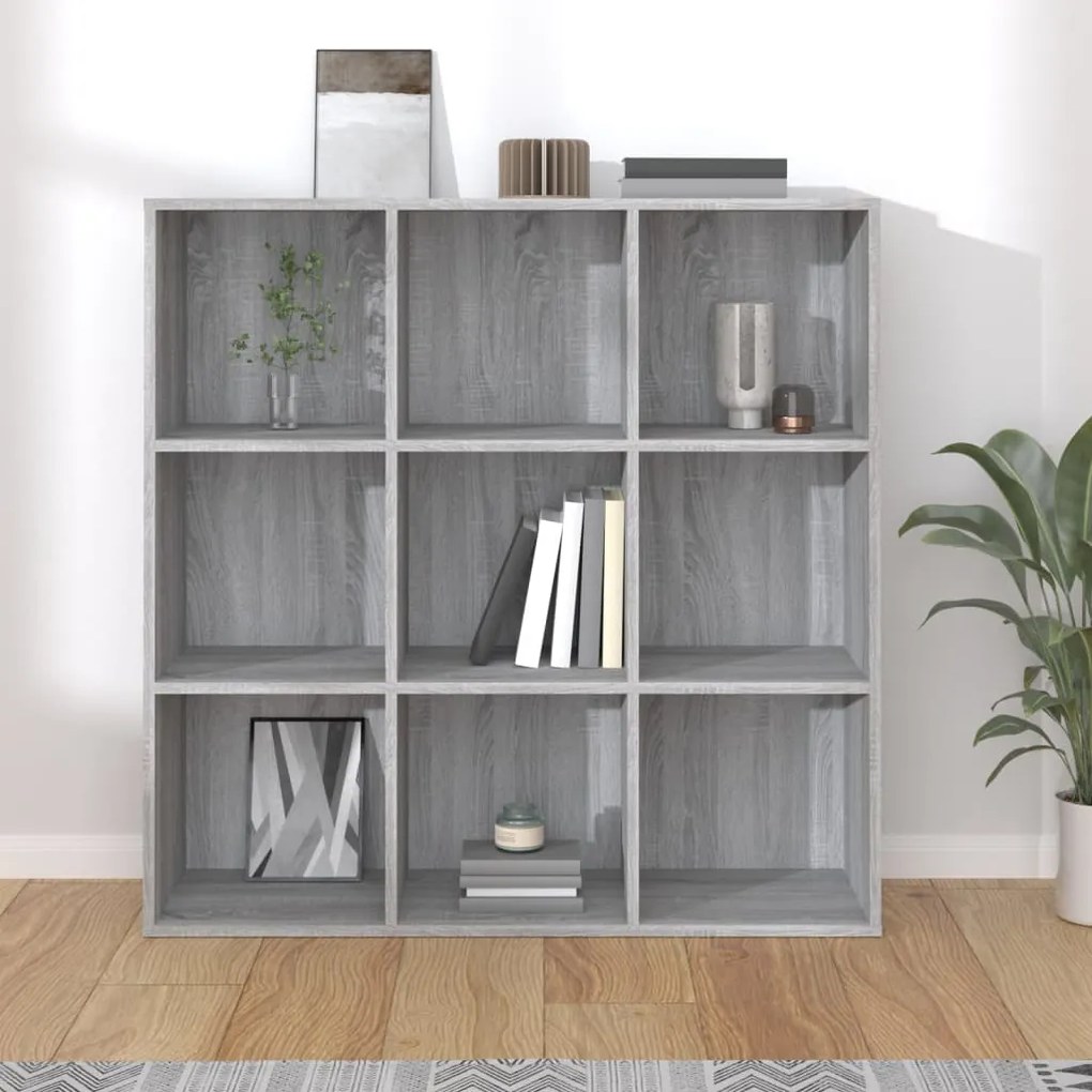 vidaXL Βιβλιοθήκη Γκρι Sonoma 98 x 29 x 97,5 εκ.