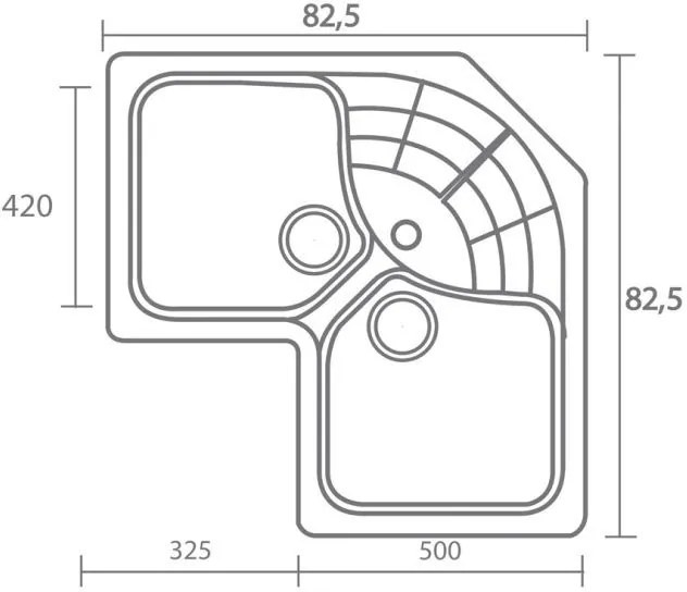 Νεροχύτης Sanitec 310-Granite Celtic Stone