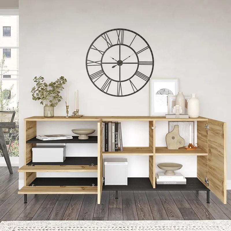 Μπουφές Evaluate pakoworld sonoma-wenge 170x46.5x75.5εκ (1 τεμάχια)