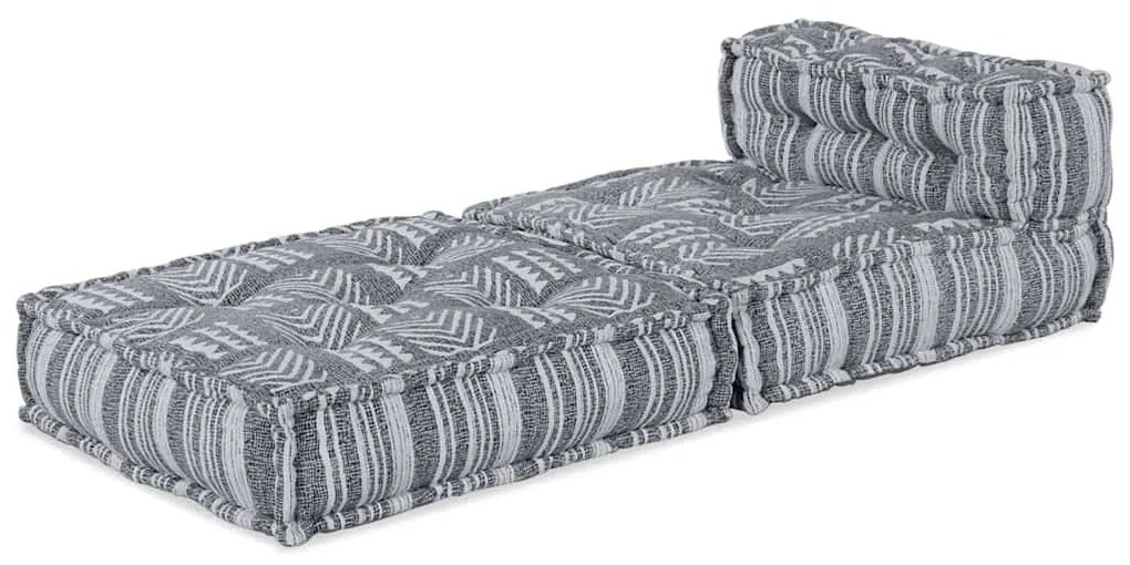 vidaXL Αρθρωτός Καναπές Εκτύπωση Γκρι 70 x 70 x 56 εκ ύφασμα