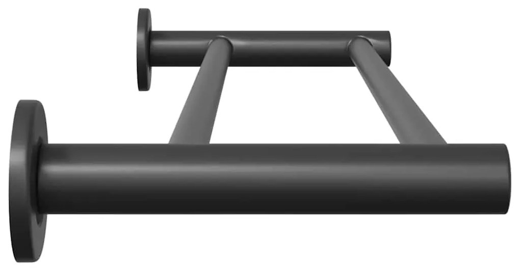 vidaXL Ράφι Πετσέτας Μαύρο 61 x 14.5 x 5 εκ Ανοξείδωτο ατσάλι