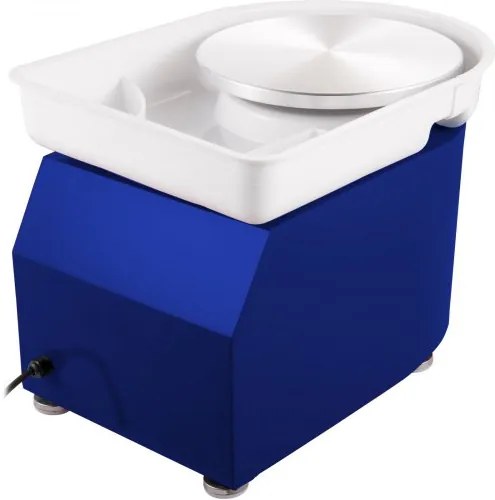 VEVOR Pottery Wheel 11in 0-300 RPM Ceramic Wheel, 350W Adjustable Speed Forming Machine with Sculpting Tools and Apron, Detachable Basin Foot Pedal Control for Art Craft Work and Home DIY Blue