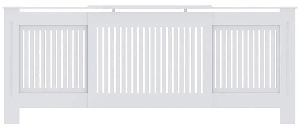 vidaXL Καπάκι Καλοριφέρ 2 pcs Λευκό 205 x 20,5 x 81,5 εκ.
