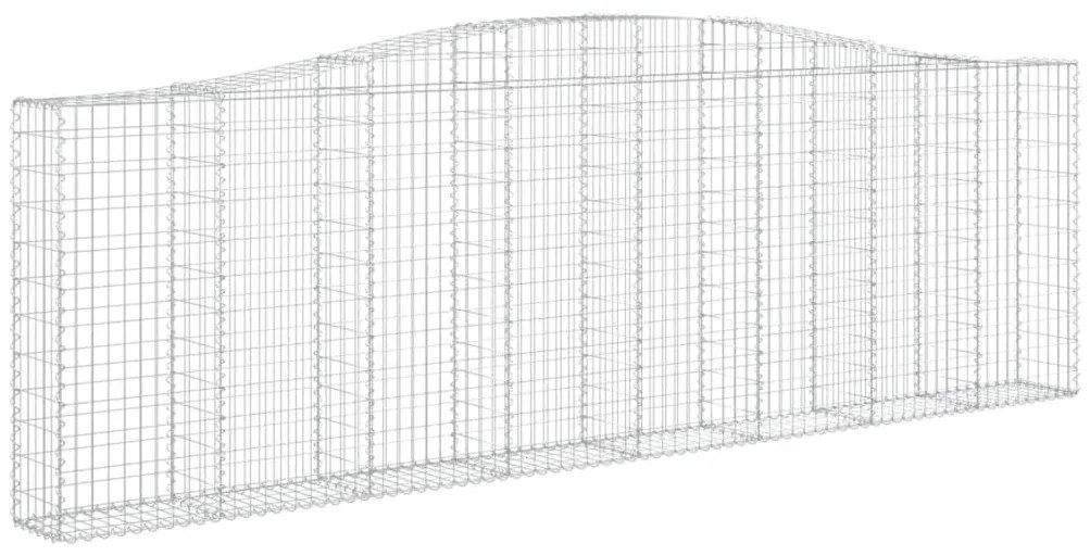 vidaXL Συρματοκιβώτια Τοξωτά 9 τεμ. 400x30x120/140 εκ. Γαλβαν. Ατσάλι
