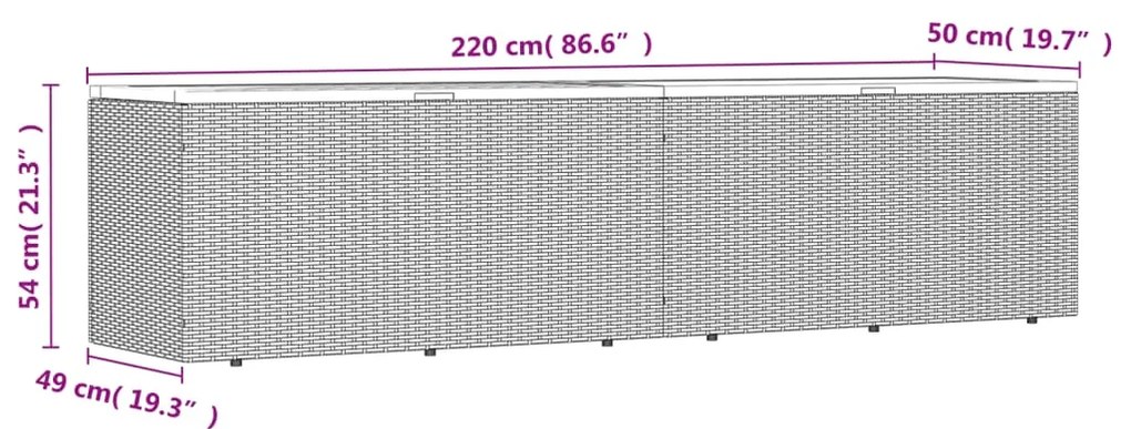 ΚΟΥΤΙ ΑΠΟΘ. ΚΗΠΟΥ ΜΑΥΡΟ 220X50X54 ΕΚ. ΣΥΝΘ. ΡΑΤΑΝ/ΜΑΣΙΦ ΑΚΑΚΙΑ 365958