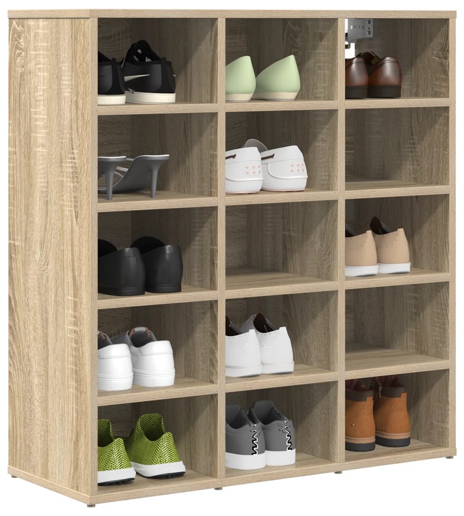 vidaXL Ντουλάπα Παπουτσιών με ράφι Sonoma Δρυς 77.5 x 30 x 83.5 εκ.