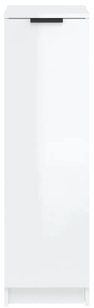 vidaXL Παπουτσοθήκη Γυαλιστερό Λευκό 30x35x100 εκ. Επεξεργασμένο Ξύλο