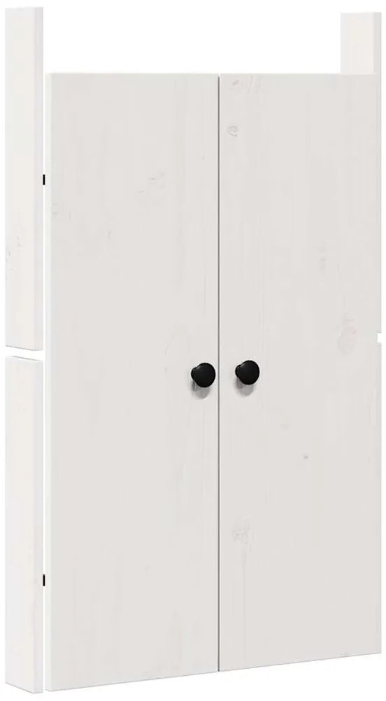 vidaXL Πόρτα κουζίνας 2 pcs Λευκό 50 x 9 x 82 εκ Μασίφ ξύλο πεύκου