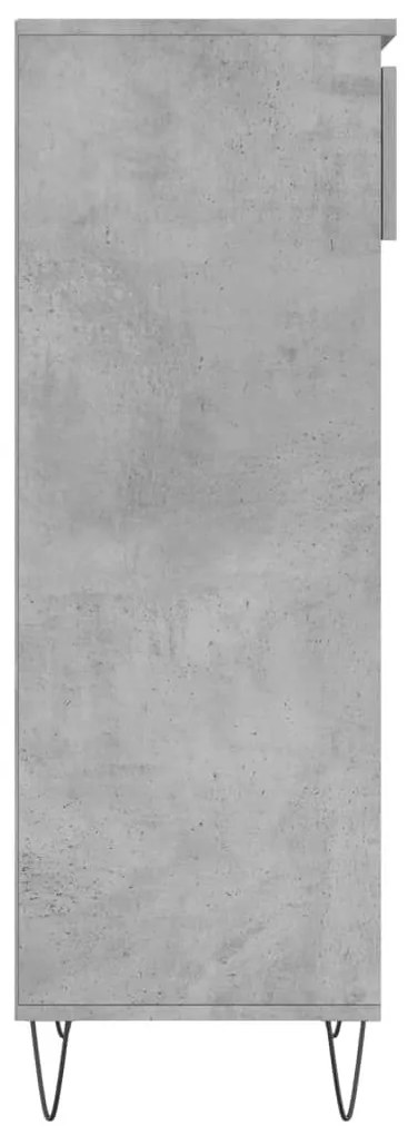 Παπουτσοθήκη Γκρι Σκυροδέματος 40x36x105 εκ. Επεξεργασμένο Ξύλο - Γκρι
