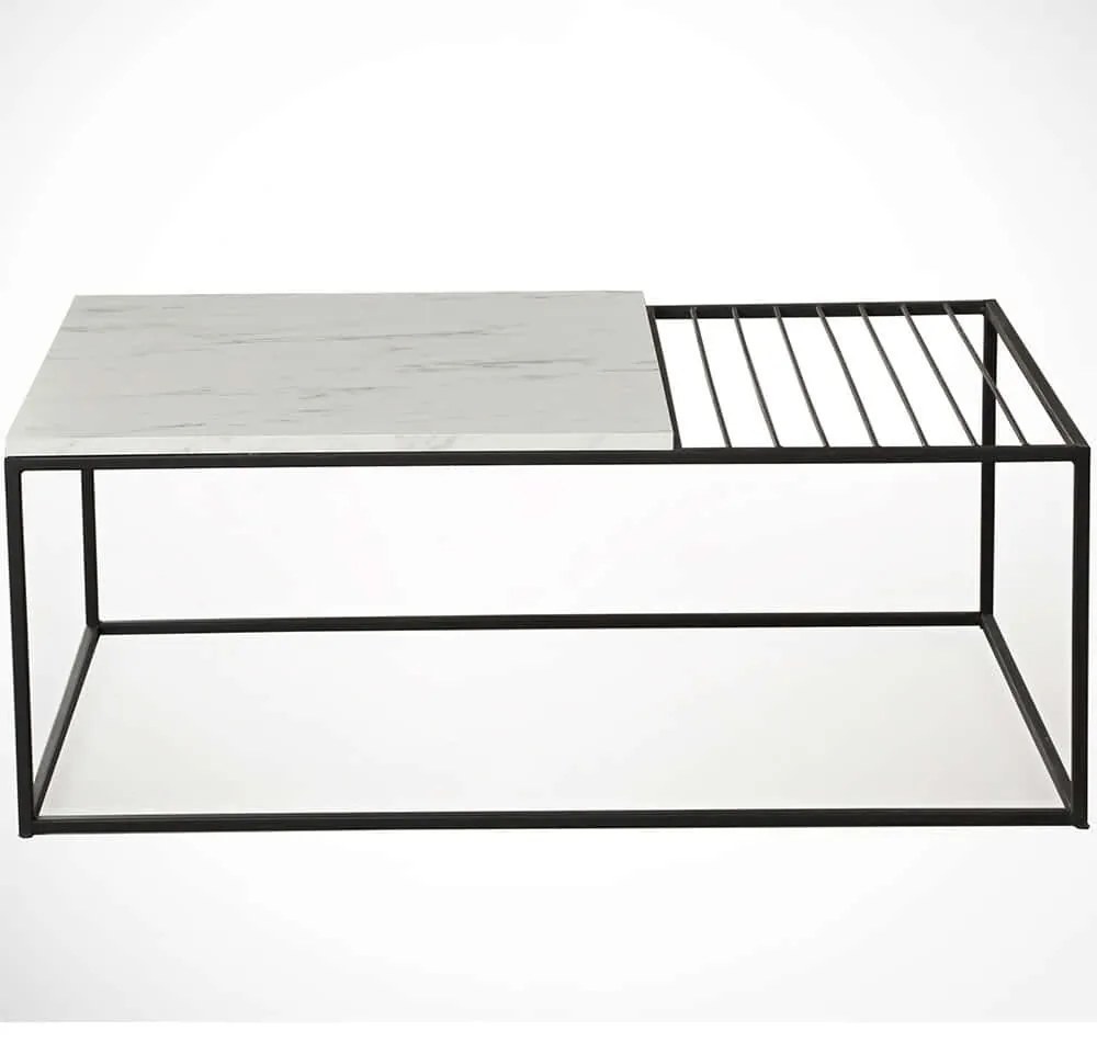 Τραπέζι Σαλονιού Zinus 801CMY2846 95x55x43cm Marble Effect White