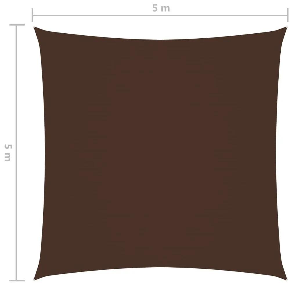 Πανί Σκίασης Τετράγωνο Καφέ 5 x 5 μ. από Ύφασμα Oxford - Καφέ