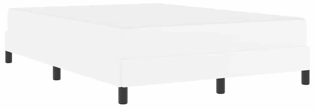 vidaXL Κρεβάτι Άλλο Καθαρό Λευκό 140 x 190 cm Τεχνητό δέρμα