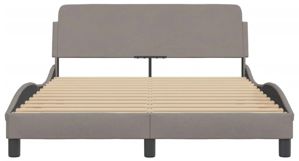 vidaXL Σκελετός Κρεβατιού Χωρίς Στρώμα Taupe 120x200 εκ. Υφασμάτινο