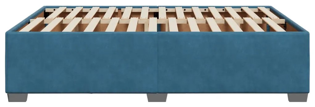 vidaXL Πλαίσιο Κρεβατιού Σκούρο Μπλε 140x200 εκ. Βελούδινο