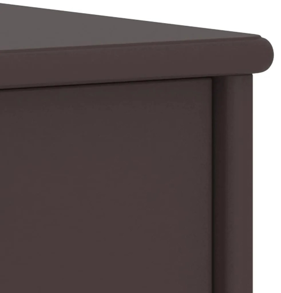 vidaXL Κομοδίνο Σκούρο Καφέ 35 x 30 x 40 εκ. Μασίφ Ξύλο Πεύκου