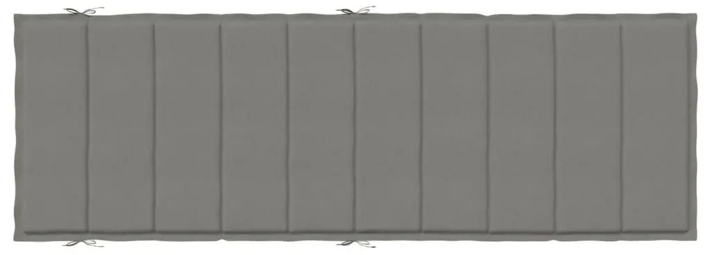 Μαξιλάρι Ξαπλώστρας Σκούρο Γκρι 186x58x3 εκ. Ύφασμα - Γκρι