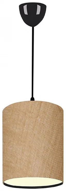 Φωτιστικό οροφής Layla Megapap Ε27 υφασμάτινο μονόφωτο χρώμα μπεζ 19x25x70εκ.