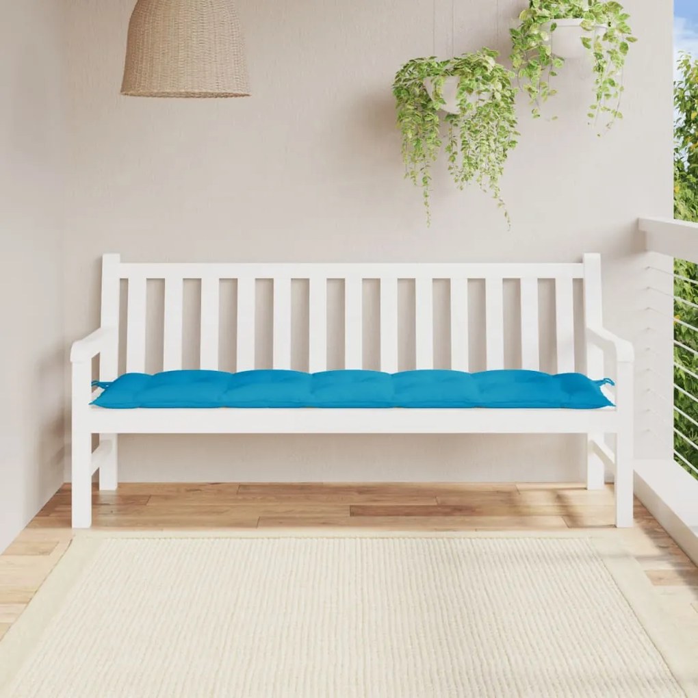 vidaXL Μαξιλάρι Πάγκου Κήπου Γαλάζιο 180x50x7 εκ. Ύφασμα Oxford