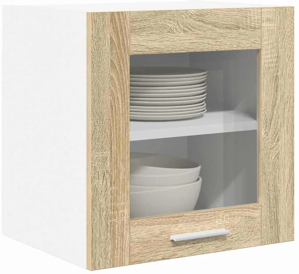 vidaXL Κρεμαστό ντουλάπι με πόρτα 2 pcs Δρύς Sonoma 40 x 31 x 40 εκ.