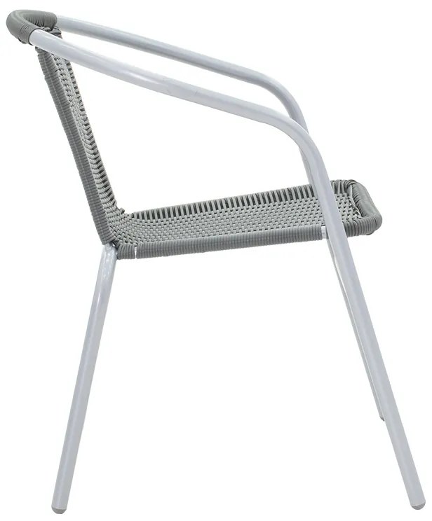 Πολυθρόνα Obbi pakoworld μέταλλο-pe γκρι 53x59x72εκ