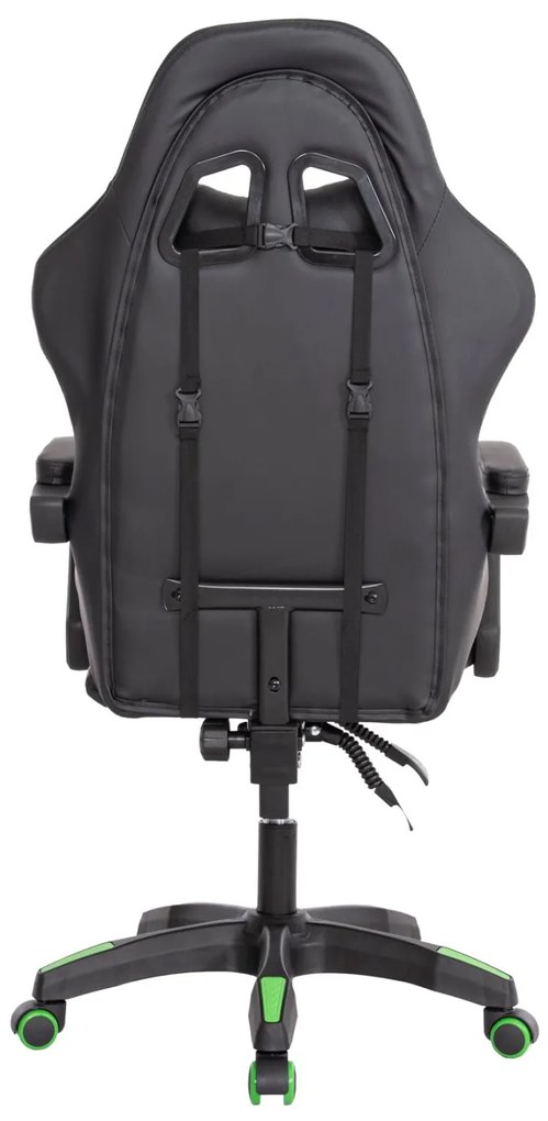 ΠΟΛΥΘΡΟΝΑ GAMING DARREN ΜΑΥΡΟ-ΠΡΑΣΙΝΟ PVC & NYLON 51x49x125Υεκ.