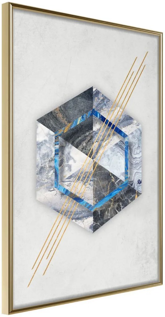 Αφίσα - Marble Composition II - 20x30 - Χρυσό - Χωρίς πασπαρτού