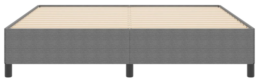 vidaXL Κρεβάτι Φωτεινό Γκρι 180x200 εκ. Από Υφασμάτινο Κονδύλι