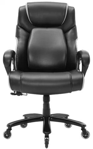 VEVOR Heavy Duty Executive Office Chair with Cutting-edge Adjustable Lumbar Support for Long Hours, Big and Tall 400lbs Office Chair, Wide Thick Padded Strong Metal Base Quiet Wheels