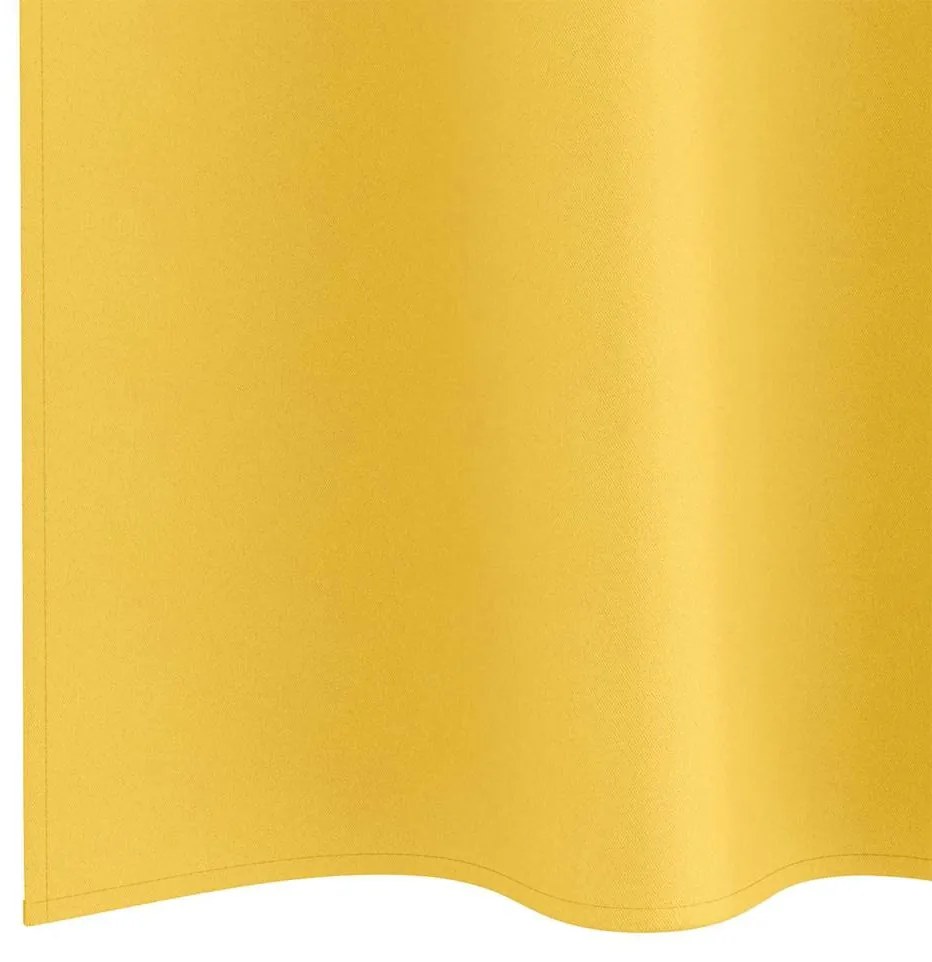 vidaXL Κουρτίνες 2 pcs κίτρινο μουσταρδί 175x140εκ. Πολυεστέρας